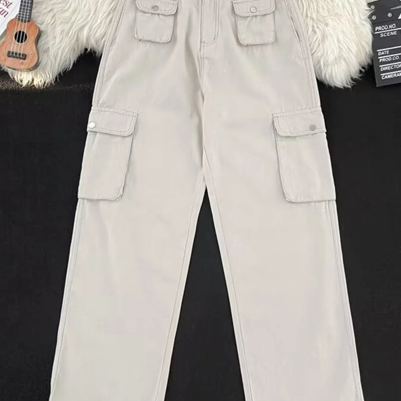 Men's Full Size Loose Fit Jeans Plus Size with pocketed design and slightly stretchy 100% cotton material.