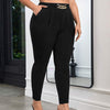 Plus Size Elegant Chain Decor High Waist Skinny Pants