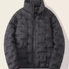 Men's Full Size Padded Stand Collar Puffer Jacket Plus Size