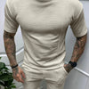 Men's Full Size Round Neck Tee and Shorts Set Plus Size