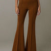 High Waist Flare Pants with Buckle Belt