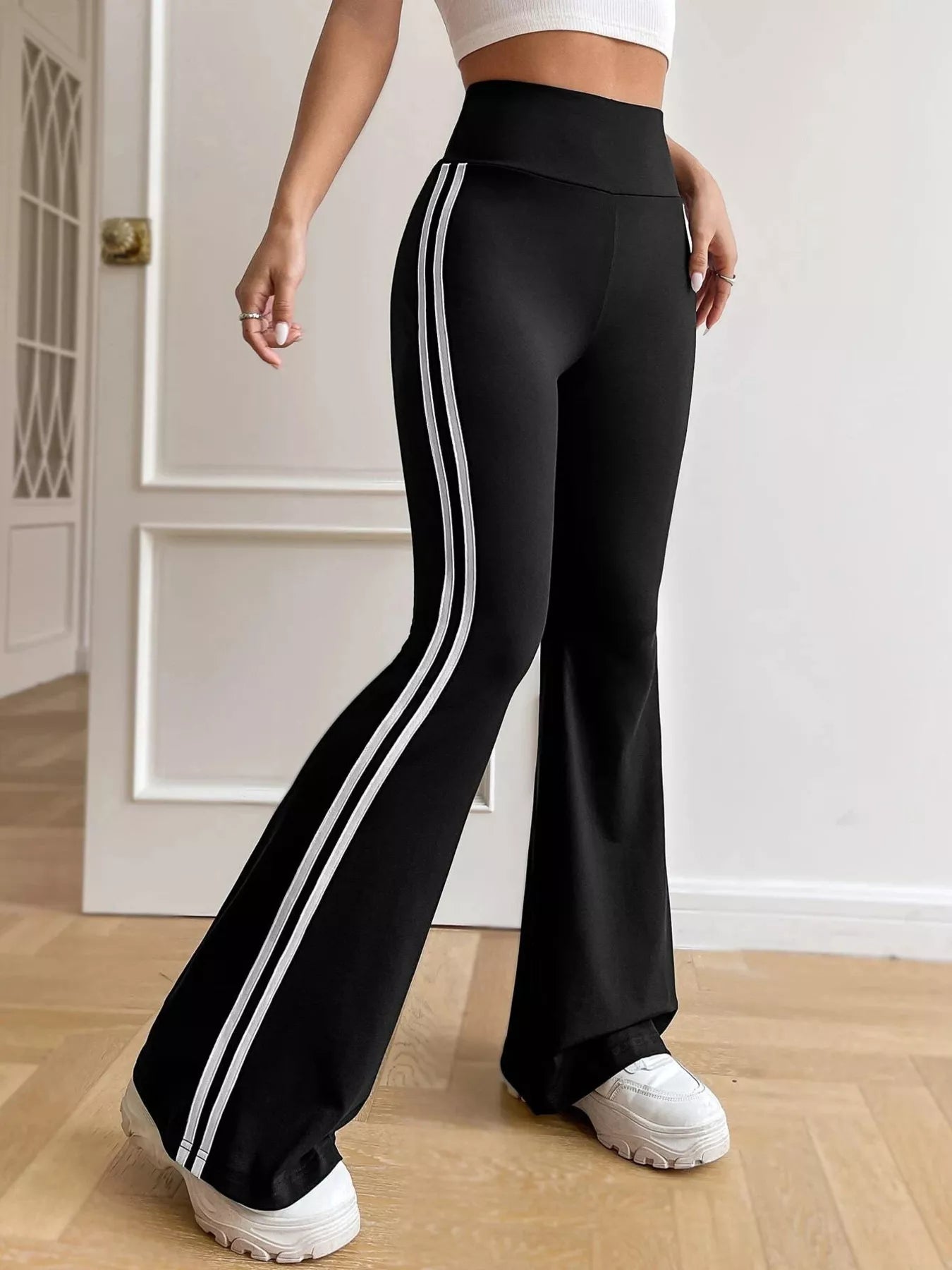 The Sasha Side-Stripe Flare Pant