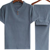 Men's Plus Size Casual Short Sleeve Top & Pants Set