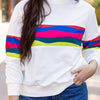 Contrast Striped Round Neck Top
