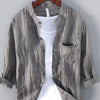 Men’s Casual Linen Three-Quarter Sleeve Shirt