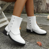 Round Toe Block Heels Boots
