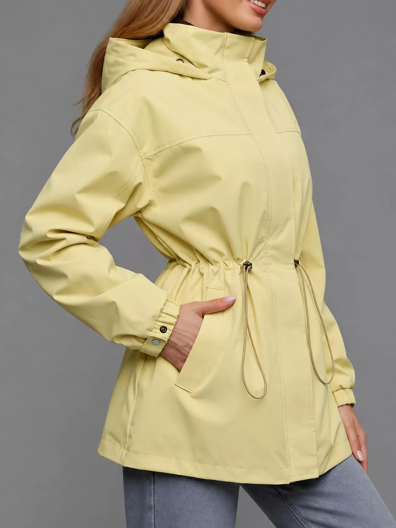 The Breeze Hooded Drawstring Windbreaker