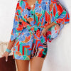 Oversized Tied Back Printed Romper