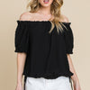 Airflow Dot Off-shoulder Fashion Top