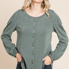 Solid TR Spandex Long Sleeve Top