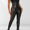 Faux Leather Jumpsuit