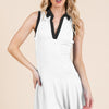 Contrast Collar Drop Waist Tennis Mini Dress