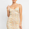 Ruched Floral Cami Dress