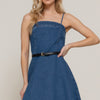 Belted Cami A-line Mini Dress