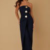 Open Flap Layer Strapless Jumpsuit
