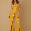 Double Flap Layer Strapless Jumpsuit