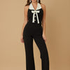 Fashion Jumpsuit With Bow