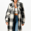 Hooded Plaid Coat