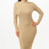 Stand Collar Sweater Bodycon Dress
