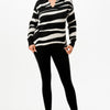 Pullover Collared V-neck Sweater Top And Pant Set