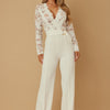 Lace Crochet Long Sleeve Jumpsuit