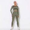 Seamless Long Sleeve Yoga Set - Comfort & Style for Training