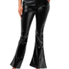 Matt Leather Pu Bell Bottom Flare Pants
