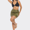 Faux Leather Strap Mini Skirt