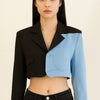 Short Color Block Blazer