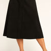 Plus Size Button-Front Faux Suede Aline Midi Skirt