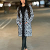 Big Button-down Long Sleeve Snake Print Cardigan