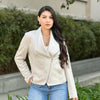 Suede Women's Biker Zip Up Jacket With Pockets