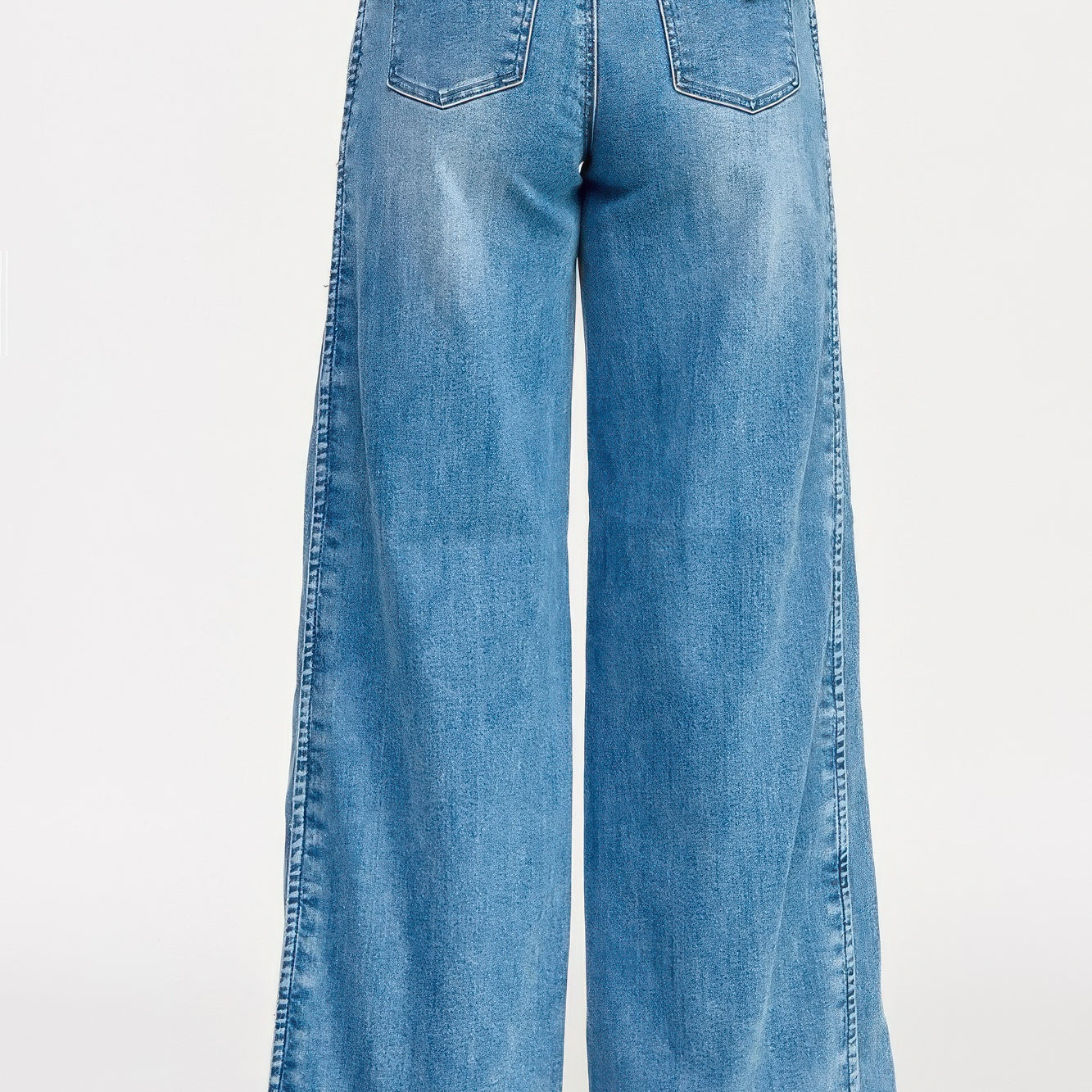 High Rise Wide Leg With Tummy Control back view showing wide leg design and waistband detailing.