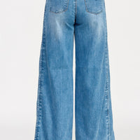 High Rise Wide Leg With Tummy Control back view showing wide leg design and waistband detailing.