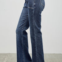 High Rise Boot Cut With Seam Detail feature a modern silhouette in soft, stretchy denim, perfect for a flattering fit.