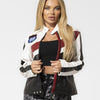 Color Block Pu Leather Jacket