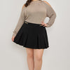 Plus Size Cold-shoulder Knit Sweater