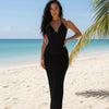 Halter Neck Crochet Maxi Beach Dress