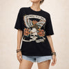 Born To Be Free Skull Graphic Cotton Boxy Top