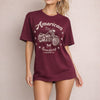 American Motorcycle Cotton Boxy Top