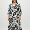 Mlle Gabrielle Plus Size Printed Dress
