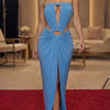 Nging Neckline Effect Maxi Dress
