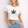 Cannabis Leaf Graphic Crop Tee