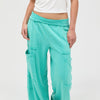 Mineral Wash Wide Leg Cargo Pants