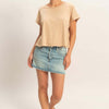 Acid Wash Cross-Back Open-Back Top