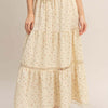 Tiered Floral Skirt with Lace Trim — Feminine & Flirty