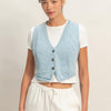 The Denim Vest β V-Neck Sleeveless Layer