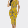 Sweater Midi Print Dress