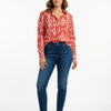 Zebra Print Button-up Shirt