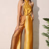 Ombre Satin Convertible Halter Jumpsuit
